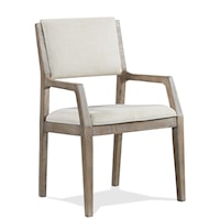 Contemporary Rustic Upholstered Arm Chair