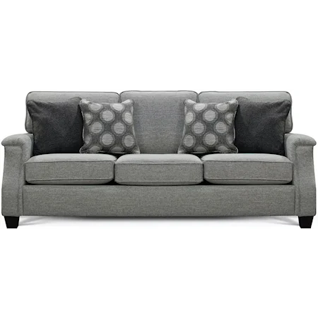 Contemporary Upholstered Sofa with Pillow Arms