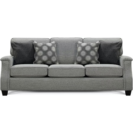 Contemporary Upholstered Sofa with Pillow Arms