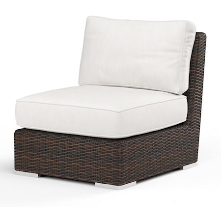 Outdoor Upholstered Armless Club Chair
