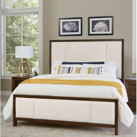 King Upholstered Panel Bed