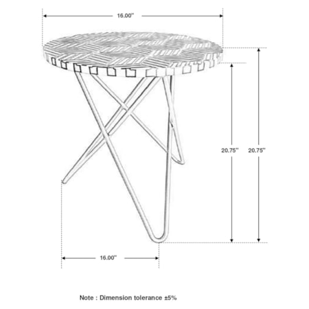 Xenia Bone Inlay Accent Side Table and