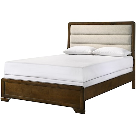 Transitional Channel Upholstered Bed - Queen