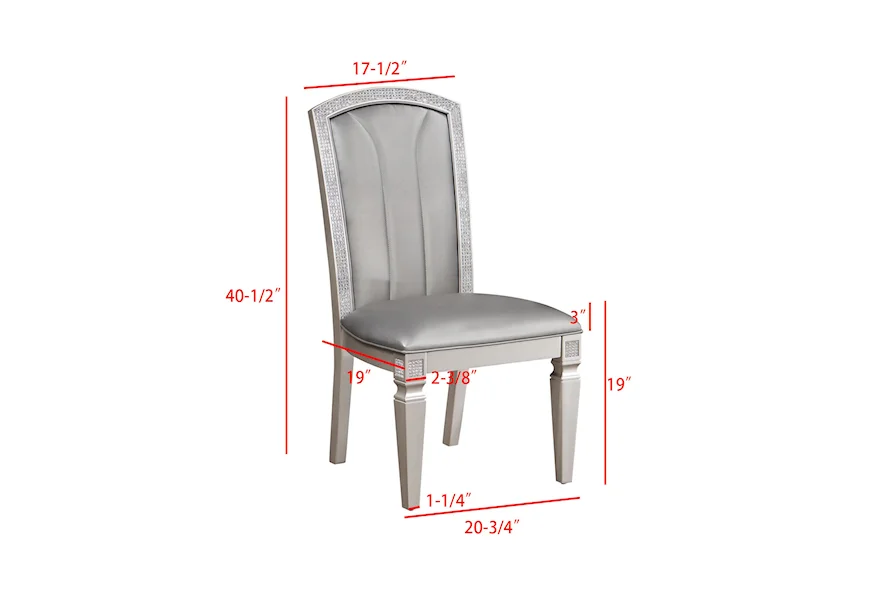 Klina Dining Side Chair by Crown Mark at Royal Furniture