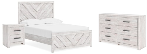 Full Panel Bed, Dresser And Nightstand