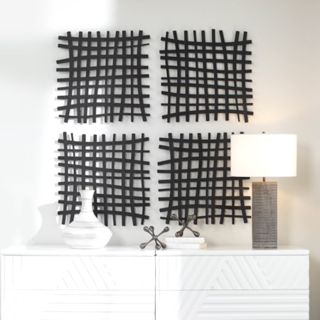 Gridlines Iron Wall Decor