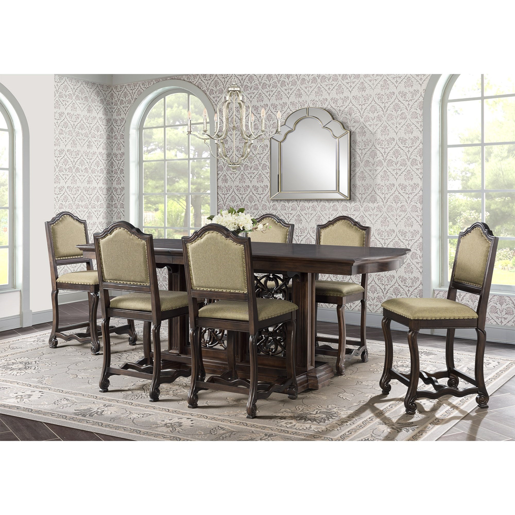 Elements International Chesley Counter Height Dining Table