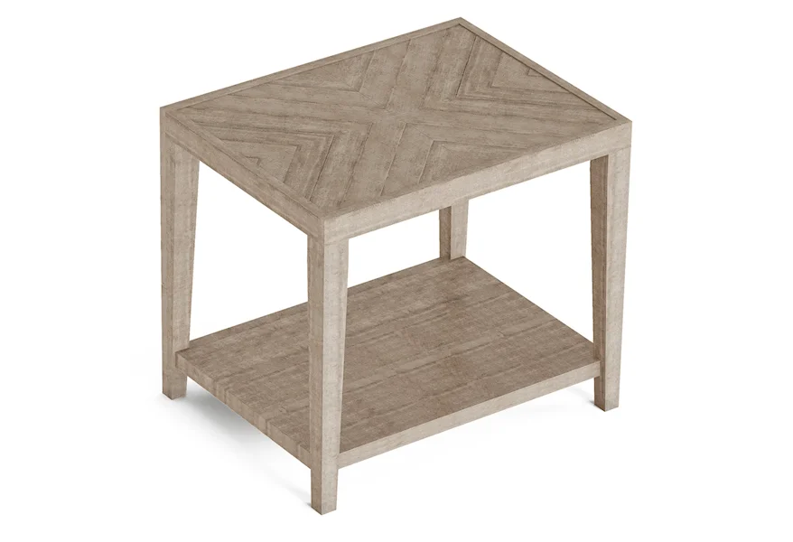 Chevron Square End Table by Wynwood, A Flexsteel Company at Conlin's Furniture