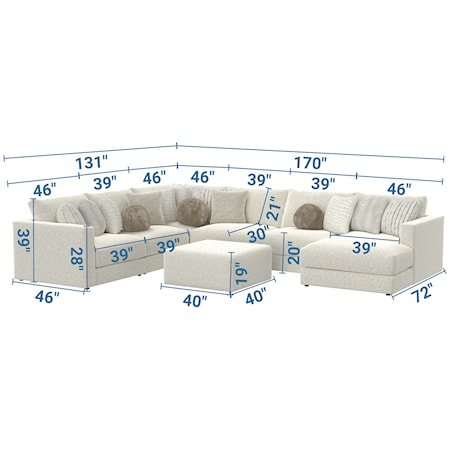 6-Piece Sectional Sofa