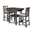 New Classic Gia GIO GREY 42" 3 PIECE COUNTER TABLE | WITH DR