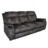 Casual Upholstered Dual Reclining Sofa with Power Footrest