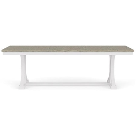 Cottage-Style Trestle Dining Table with 18" Leaf