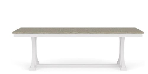 Cottage-Style Trestle Dining Table with 18" Leaf