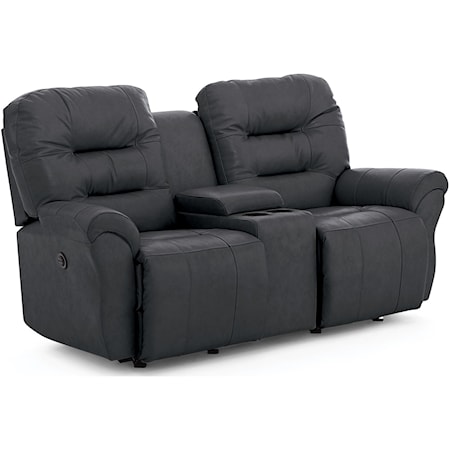 Casual Power Rocking Reclining  Loveseat with Cupholder Storage Console