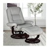 Barcalounger Jacque Swivel Recliner and Ottoman