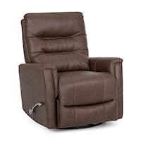 Casual Swivel Glider Recliner with Aluminum Handle