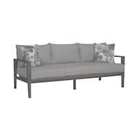 Contemporary Outdoor Sofa with Removable Cushions - Granite