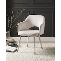 Contemporary Accent Chair with Cream Velvet