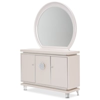 Glam Sideboard and Mirror Set