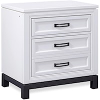 Transitional 2-Drawer Nightstand with Pathway Lighting