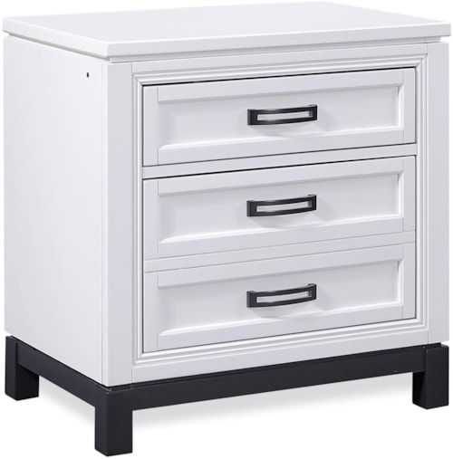 Transitional 2-Drawer Liv360 Nightstand with Pathway Lighting