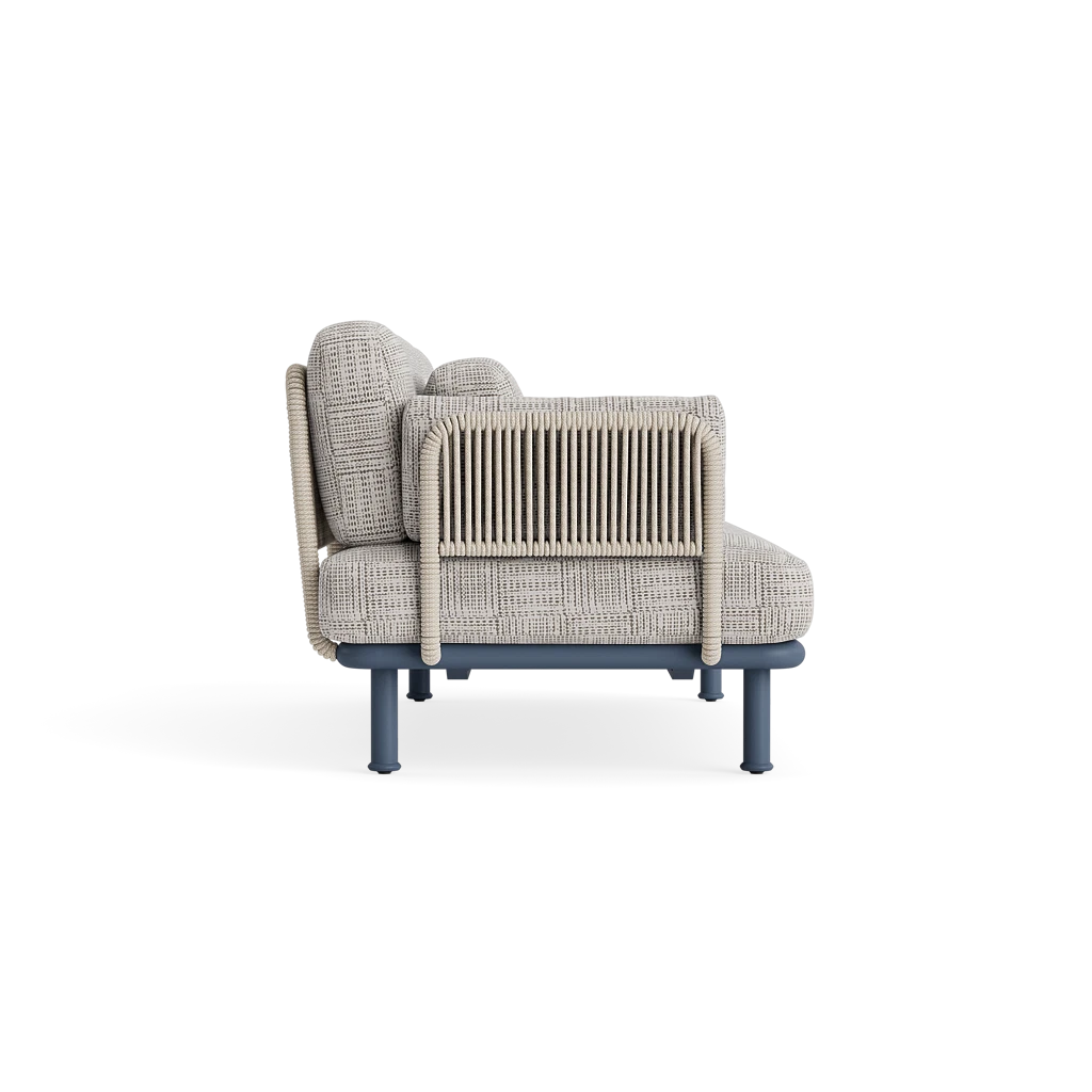 Cushioned Rope-Panel Loveseat