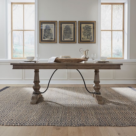 Rectangular Trestle Dining Table