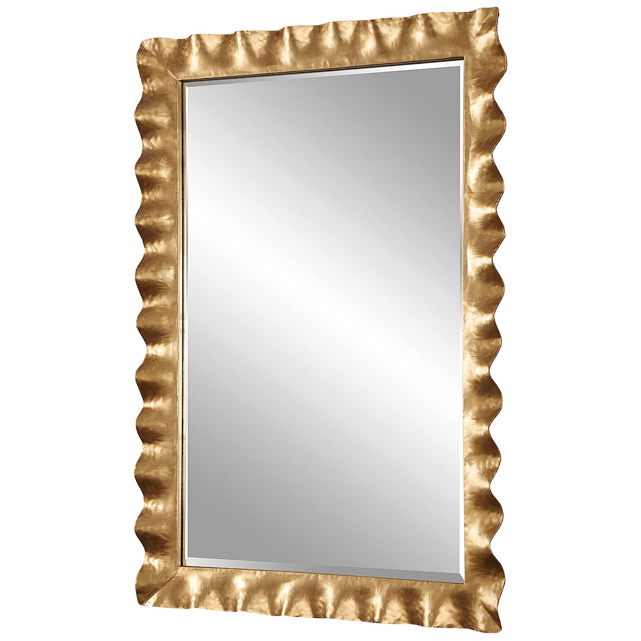 Uttermost Haya Haya Scalloped Gold Mirror