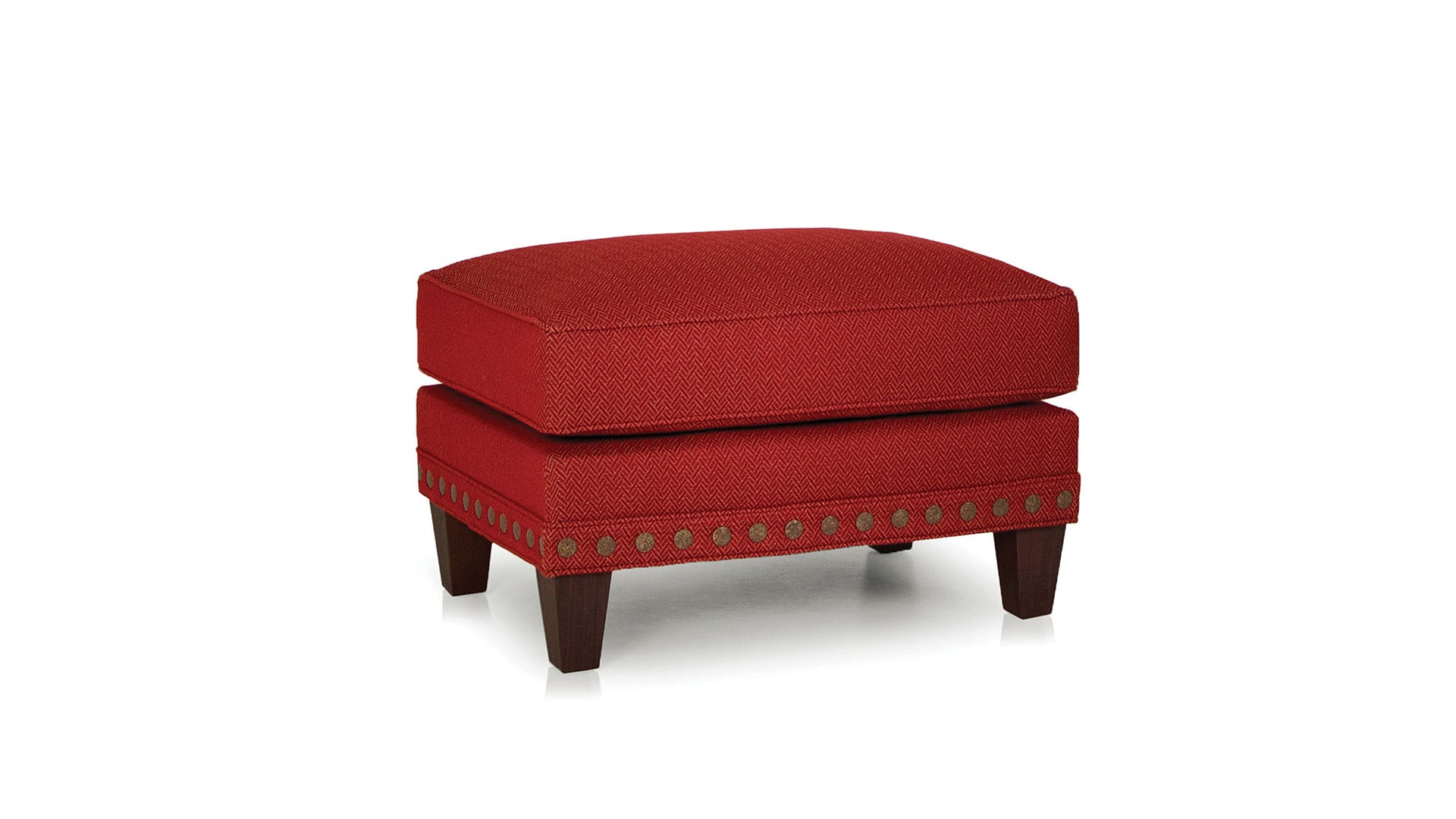 Upholstered Ottoman with Nail Head Trim