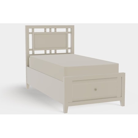 Atwood Twin XL Gridwork Bed with Footboard Storage