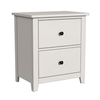 Transitional 2-Drawer Nightstand