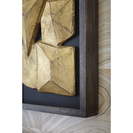 Grantton Antique Gray/Gold Finish Wall Decor