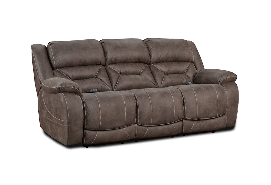 168 Double Reclining Power Sofa by HomeStretch at Westrich Furniture & Appliances