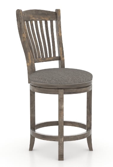 Traditional Upholstered Swivel Stool