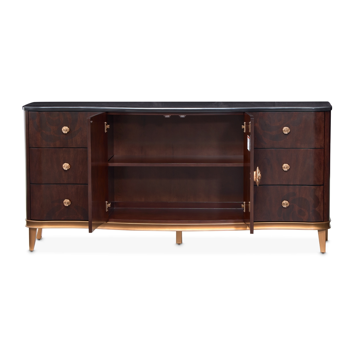 Antique Gold Dresser &amp; Mirror Set