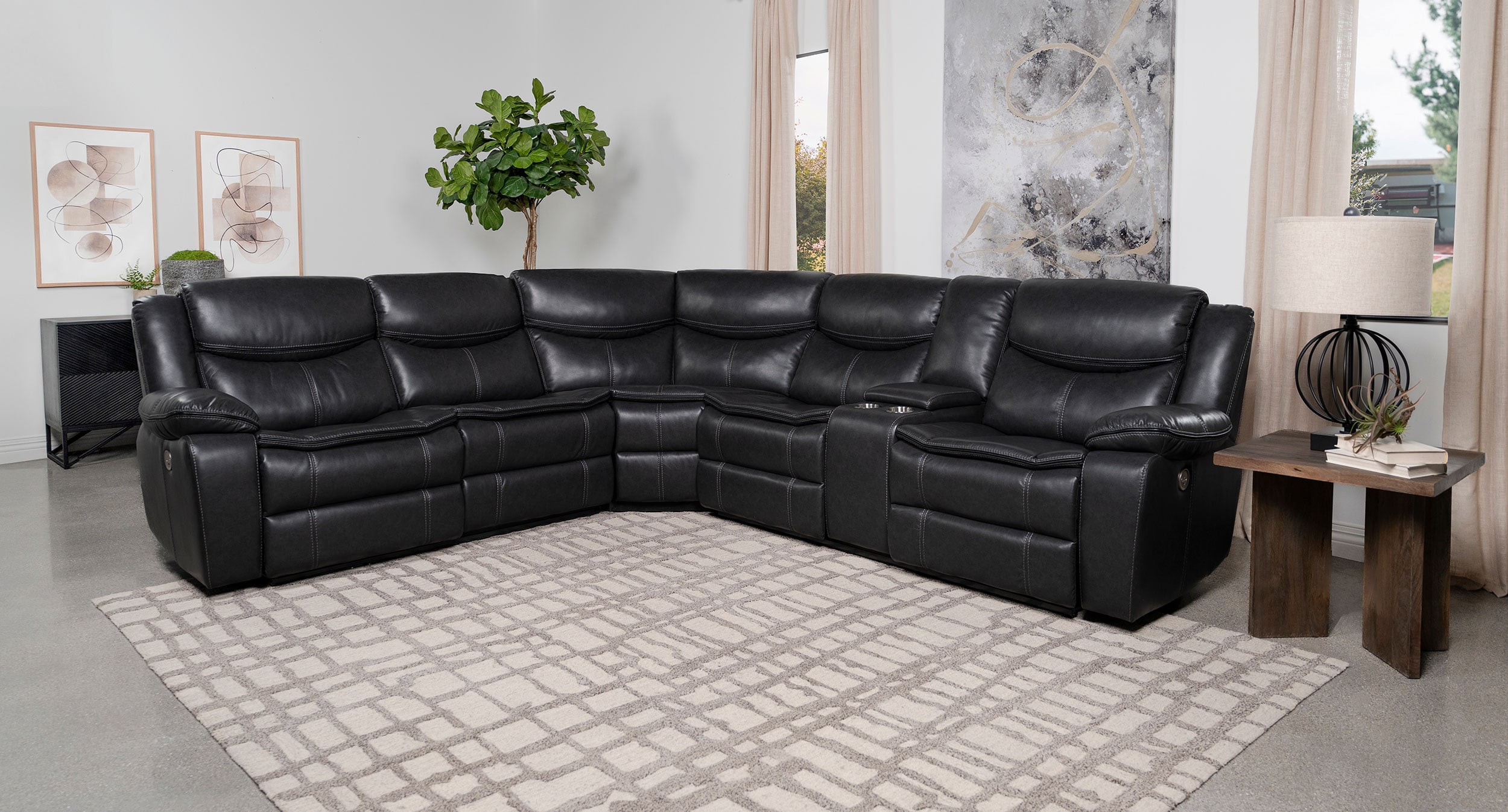 Coaster Sycamore Power Reclining Sectional Sofa
