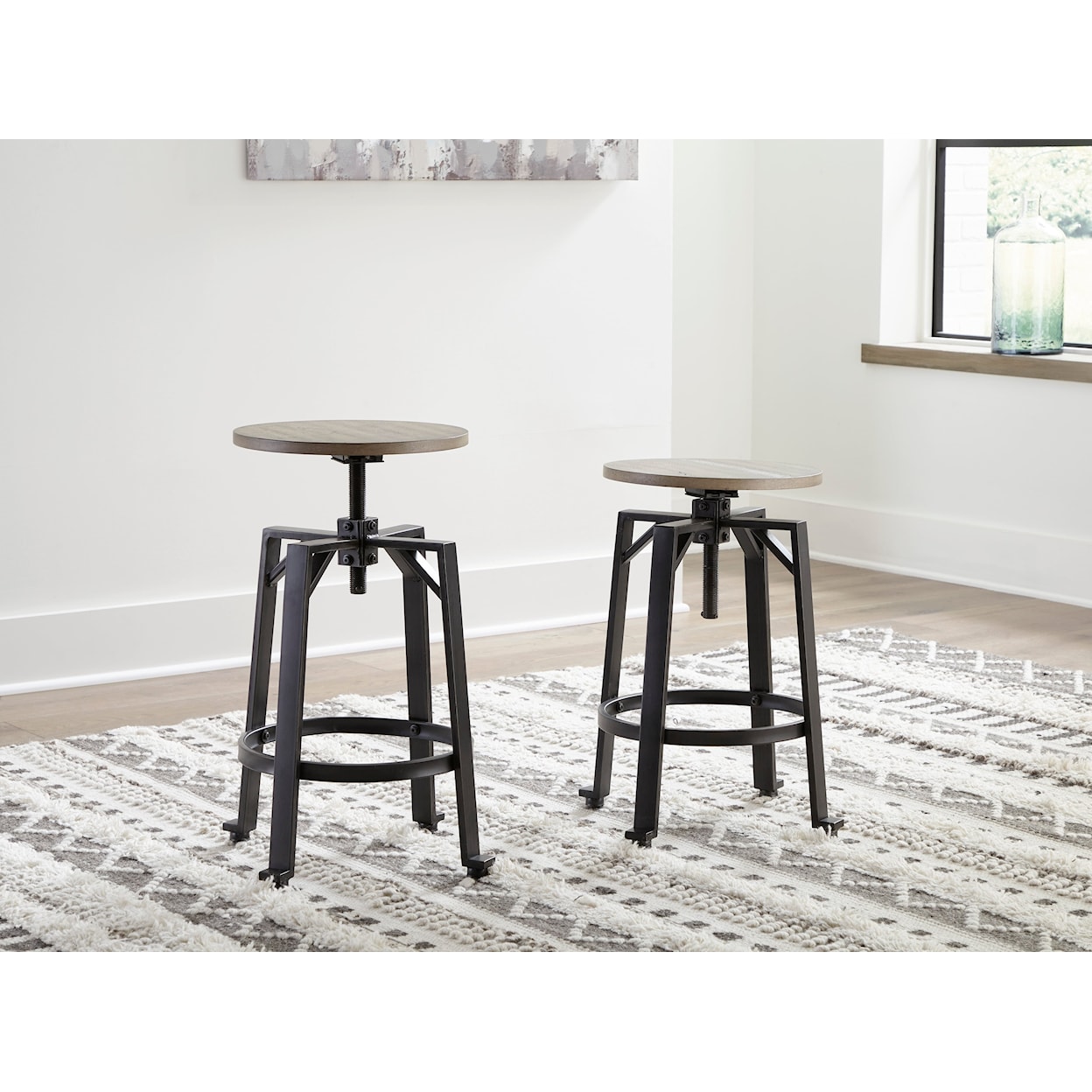 Ashley Signature Design Lesterton 3-Piece Counter Table Set