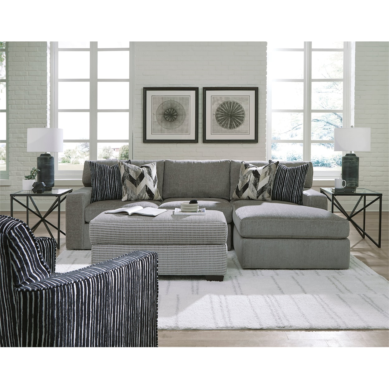 Behold Home BH3480 Hynde 4-Piece Living Room Set