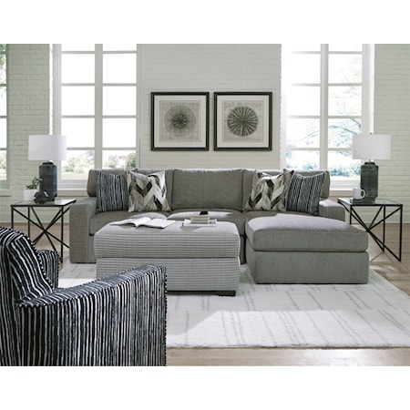 Hynde 4-Piece Contemporary Living Room Sectional Set