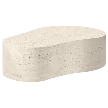 54" x 36" Modern Faux-Stone Coffee Table