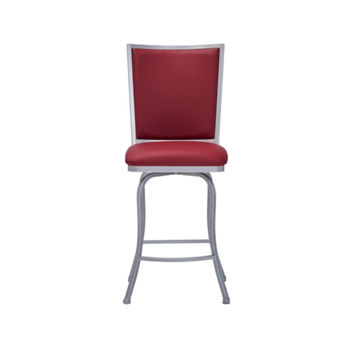 Morrison Flat Swivel With Back, No Arms Barstool With No Welt