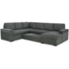 Signature Design by Ashley Millcoe 3-Piece Sectional with Pop Up Bed