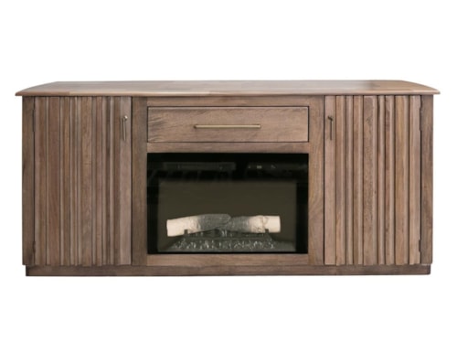 Contemporary Electric Fireplace Console with Remote Control