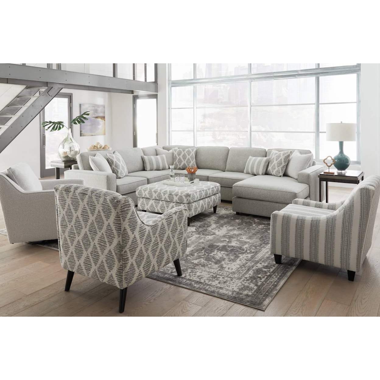 VFM Signature 2061 DURANGO FOAM Sectional with Right Chaise