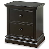 Casual Nightstand with Two Drawers