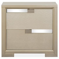 Glam 2-Drawer Nightstand with USB Chargers