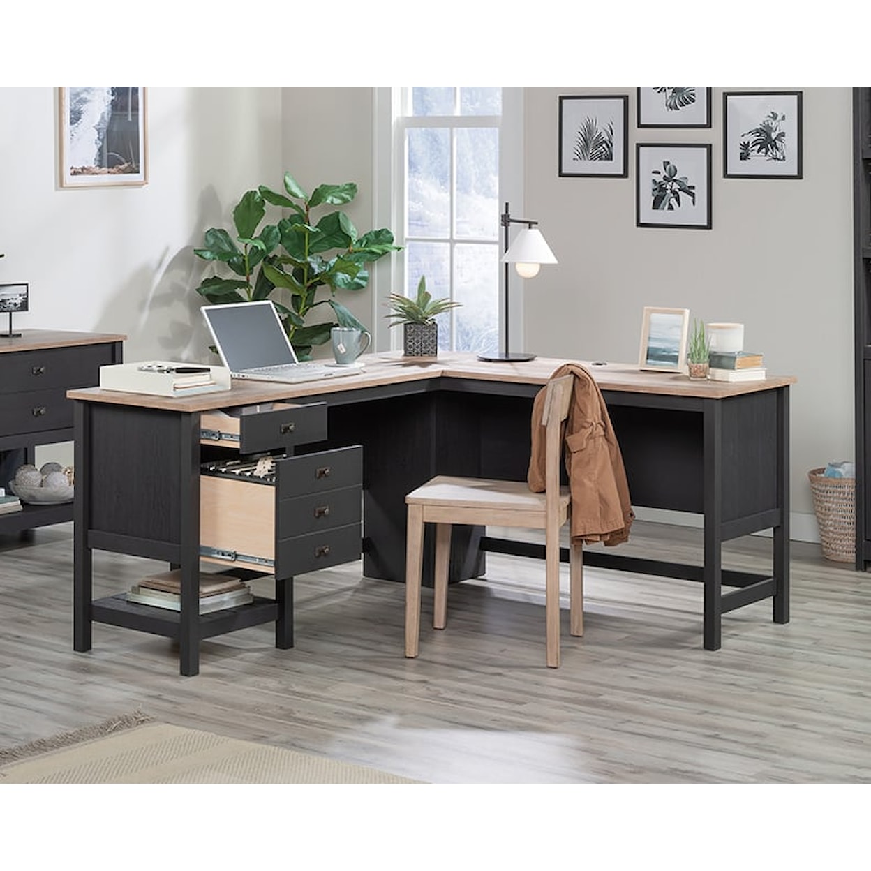 Sauder Cottage Road L-Shaped Desk