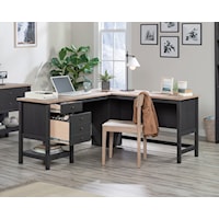 Cottage L-Shaped Desk with File Drawer