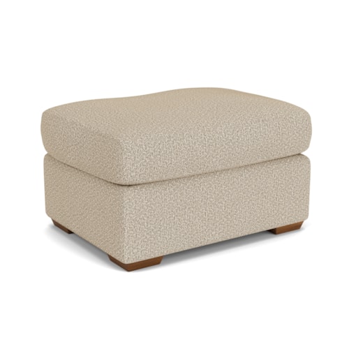Casual Ottoman with Block Feet