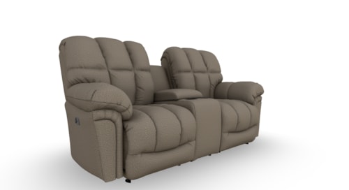 Casual Manual Rocker Console Loveseat
